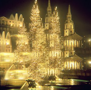 Trafalgar Square, lumières de Noël